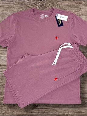 Polo by Ralph Lauren Men’s Muave Rose Shorts Set